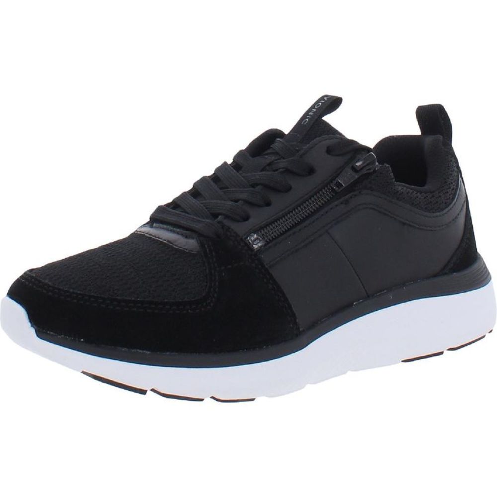 Vionic Womens Athena Black Leather Athletic and Training Shoes Sneakers NWT